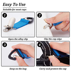 6Pcs 6 Colors Nylon Strap Band Hat Clips&nbsp;FIND-GO0001-13