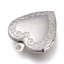 Non-Tarnish 316 Stainless Steel Locket Pendants&nbsp;STAS-Z010-03B