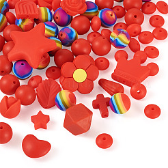 92Pcs Transparent Silicone Focal Beads&nbsp;SIL-TA0002-85A