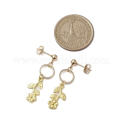 Flower Alloy Stud Dangle Earrings for Women&nbsp;EJEW-JE05925