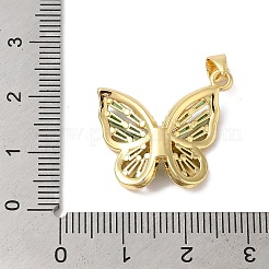Rack Plating Brass & Cubic Zirconia Pendants&nbsp;KK-L216-014G-02