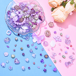 100G 10 Styles Transparent Acrylic Beads&nbsp;OACR-YW0002-65A