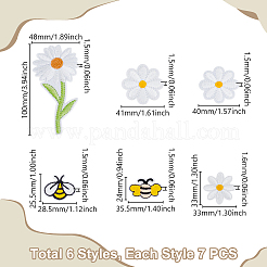42Pcs 6 Styles Computerized Embroidery Cloth Iron on/Sew on Patches&nbsp;PATC-GA0001-68