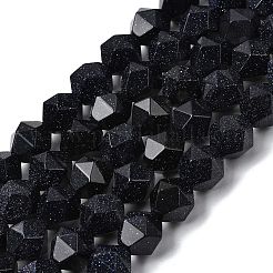Synthetic Blue Goldstone Beads Strands&nbsp;G-Z119-A24-03