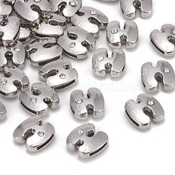 Letter Slider Beads for Watch Band Bracelet Making&nbsp;X-ALRI-O012-H-NR