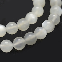 Natural White Moonstone Beads Strands&nbsp;X-G-P335-04-6mm
