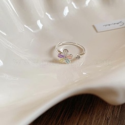Alloy Enamel Cuff Open Rings for Women&nbsp;WG5865D-01
