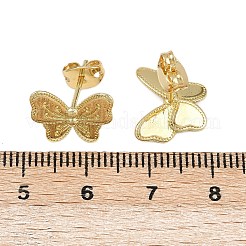 Brass Butterfly Stud Earrings&nbsp;EJEW-C152-02G