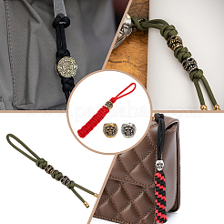 2Pcs 2 Colors Brass EDC European Beads&nbsp;FIND-NB0004-99