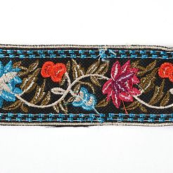 Embroidery Polyester Ribbons&nbsp;OCOR-WH0060-25A