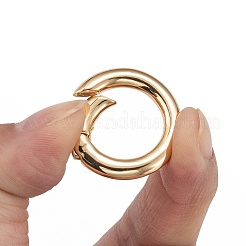 Brass Spring Gate Rings&nbsp;X-KK-T014-90G