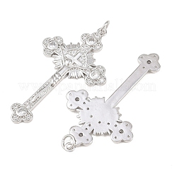 Brass Micro Pave Cubic Zirconia Pendants&nbsp;KK-B167-21P