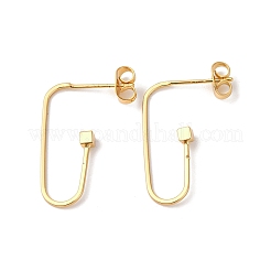Brass Cube Stud Earrings&nbsp;EJEW-S280-04G