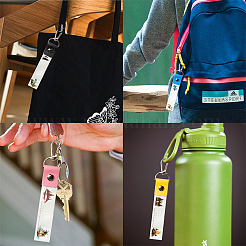PU Leather & Cotton Name Marker Keychain&nbsp;AJEW-WH0514-035