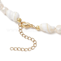 Natural Clam Shell Pendant Necklaces&nbsp;NJEW-JN05241