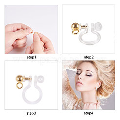 Plastic Clip-on Earring Findings&nbsp;LS-KY-P007-H01