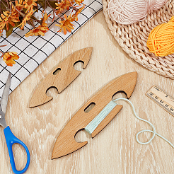 1Set Wood Knitting Looms Shuttles Set&nbsp;WOOD-BC0001-38D