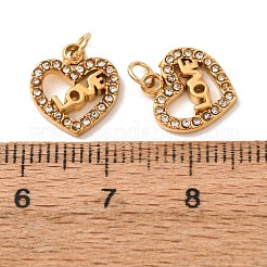 304 Stainless Steel Rhinestone Pendants&nbsp;RB-CBA73E1-02G