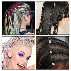 Plastic Dreadlocks Braiding Beads & Aluminum Hair Braid Dreadlock Beads&nbsp;OHAR-NB0001-15