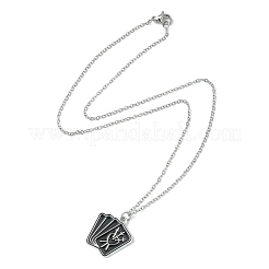 Gothic Style Pentagram/Coffin/Book Alloy Enamel Pendant Necklaces&nbsp;NJEW-JN04362