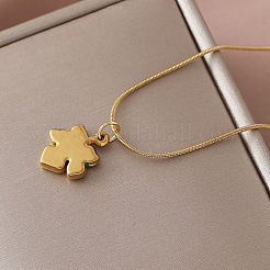 Vintage 304 Stainless Steel Enamel Maple Leaf Pendant Necklaces for Women&nbsp;YM5382