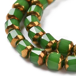 Electroplated Glass Imitation Jade Beads Strands&nbsp;GLAA-P003-C04