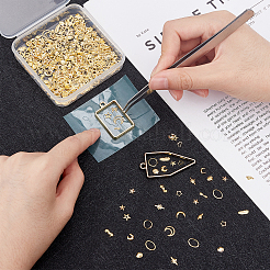 600Pcs 20 Styles Alloy & Brass Cabochons&nbsp;MRMJ-AR0001-06