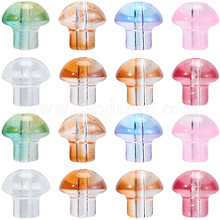 64Pcs 8 Colors Transparent Glass Beads&nbsp;GLAA-PA0001-24