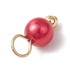 Acrylic Imitation Pearl Round Charms&nbsp;PALLOY-JF03344