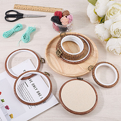 8Pcs 2 Styles Plastic Cross Stitch Embroidery Hoops&nbsp;DIY-CP0012-37