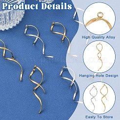 4Pcs 2 Colors Ion Plating(IP) 304 Stainless Steel Pendants&nbsp;STAS-YW0011-25