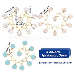 Alloy Enamel Pendant Knitting Row Counter Chains&nbsp;HJEW-AB00377