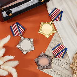 3Pcs 3 Colors Alloy Star Medal&nbsp;JEWB-DC0006-47