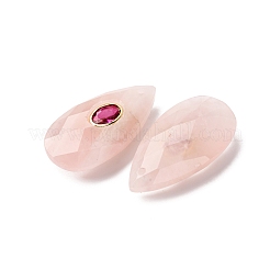 Natural Rose Quartz Pendants&nbsp;G-P586-01G-09