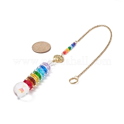 Glass Teardrop Window Hanging Suncatchers&nbsp;HJEW-JM00938