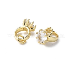 Brass Micro Pave Cubic Zirconia Charms&nbsp;KK-C089-02G