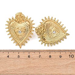 Valentine's Day 304 Stainless Steel Rhinestone Stud Earrings for Women&nbsp;LS-EJEW-L315-02G