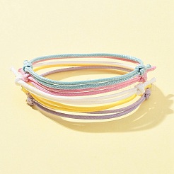 30Pcs 5 Color Adjustable Waxed Polyester Braided Cord Bracelets&nbsp;X1-BJEW-FZ00016