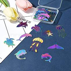 20Pcs 10 Styles Ion Plating(IP) 304 Stainless Steel Etched Metal Embellishments Pendants&nbsp;STAS-FS0001-53