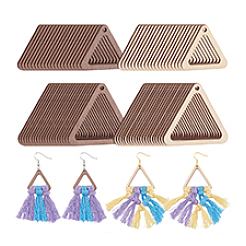 2 Sets Unfinished Wood Triangle Pendants&nbsp;DIY-PH0028-88