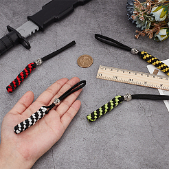 4Pcs 4 Colors Polypropylene Outdoor EDC Braid Pendant for Parachute Cord&nbsp;FIND-FG0003-70