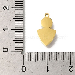 Ion Plating(IP) 304 Stainless Steel Manual Polishing Charms&nbsp;STAS-M059-07G-02