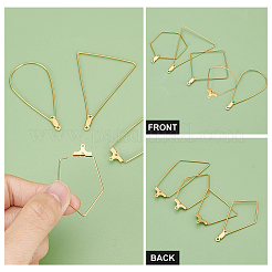 36Pcs Kite & Geometric 304 Stainless Steel Wire Pendants&nbsp;STAS-PH0001-58