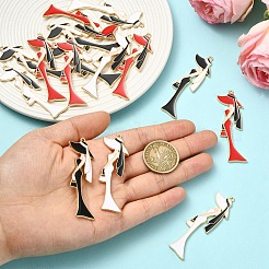 15Pcs 3 Colors Alloy Enamel Big Pendants&nbsp;ENAM-YW0008-92