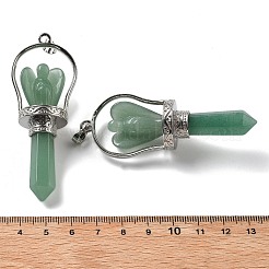 Natural Green Aventurine Pointed Big Pendants&nbsp;KK-H491-01P-07