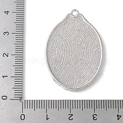 Brass Brass Pendant Cabochon Settings&nbsp;LS-KK-V005-02P-02