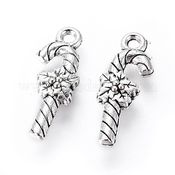 Tibetan Style Alloy Christmas Crutch Pendants&nbsp;LS-TIBEP-GC161-AS-RS