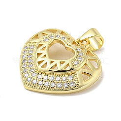 Rack Plating Brass Micro Pave Cubic Zirconia Pendants&nbsp;KK-F869-04G