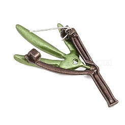 Electroplate Bamboo Shape Alloy Lapel Pins for Backpack Clothes&nbsp;JEWB-B037-01F