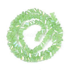 Electroplate Imitation Jade Glass Beads Strands&nbsp;GLAA-N023-4mm-34